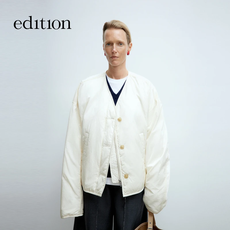 【商场同款新品】edition2025春季短款V领鹅绒羽绒服#EBE1EIN003