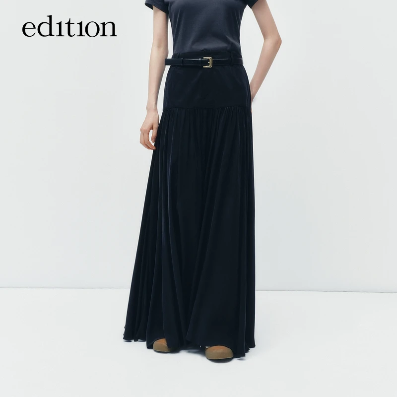 【E+云朵系列】edition秋季款高能感百褶长半裙#EBD3SKT002