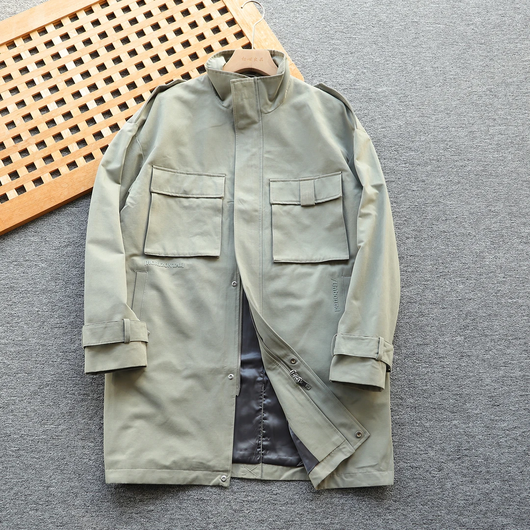 丹麦品牌 剪标 男士中长款风衣夹克外套 秋款时尚休闲