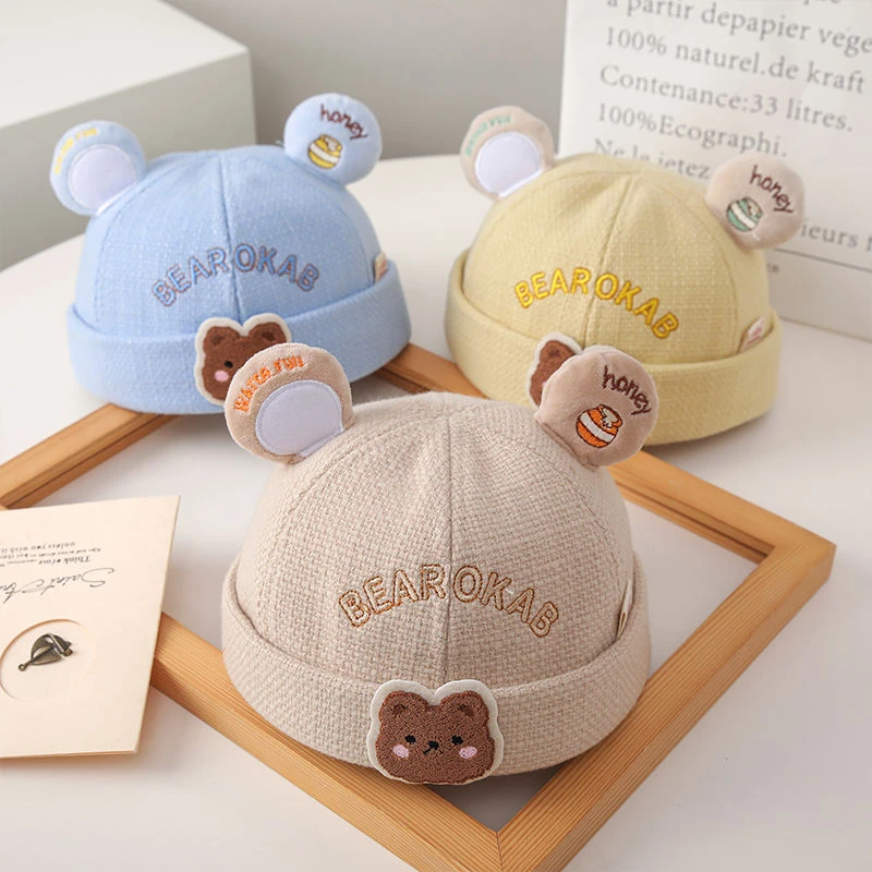 宝宝帽子春秋款可爱超萌瓜皮帽男女童地主帽儿童帽夏帽子卡通无檐