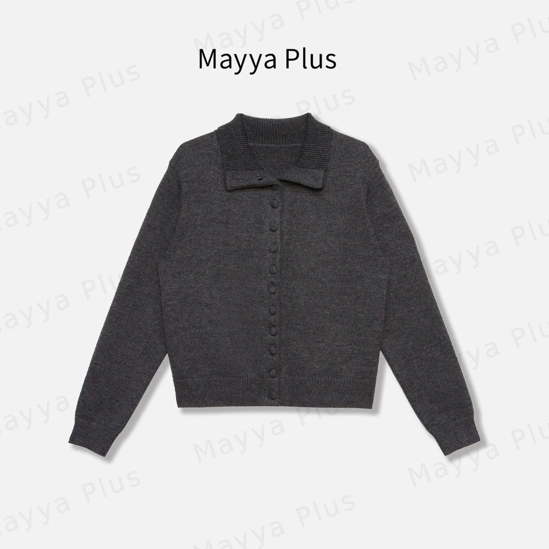 【守望麦田】Mayya Plus麦芽定制轻奢气质显瘦百搭毛织上衣32446082