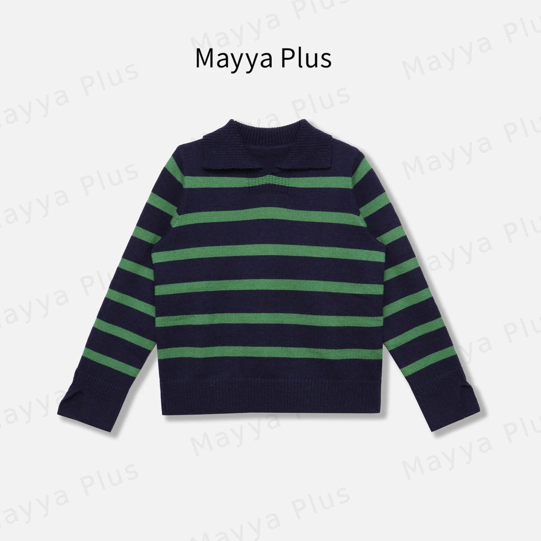 【雾漫海】Mayya Plus麦芽定制轻奢气质显瘦百搭款毛织上衣32446813