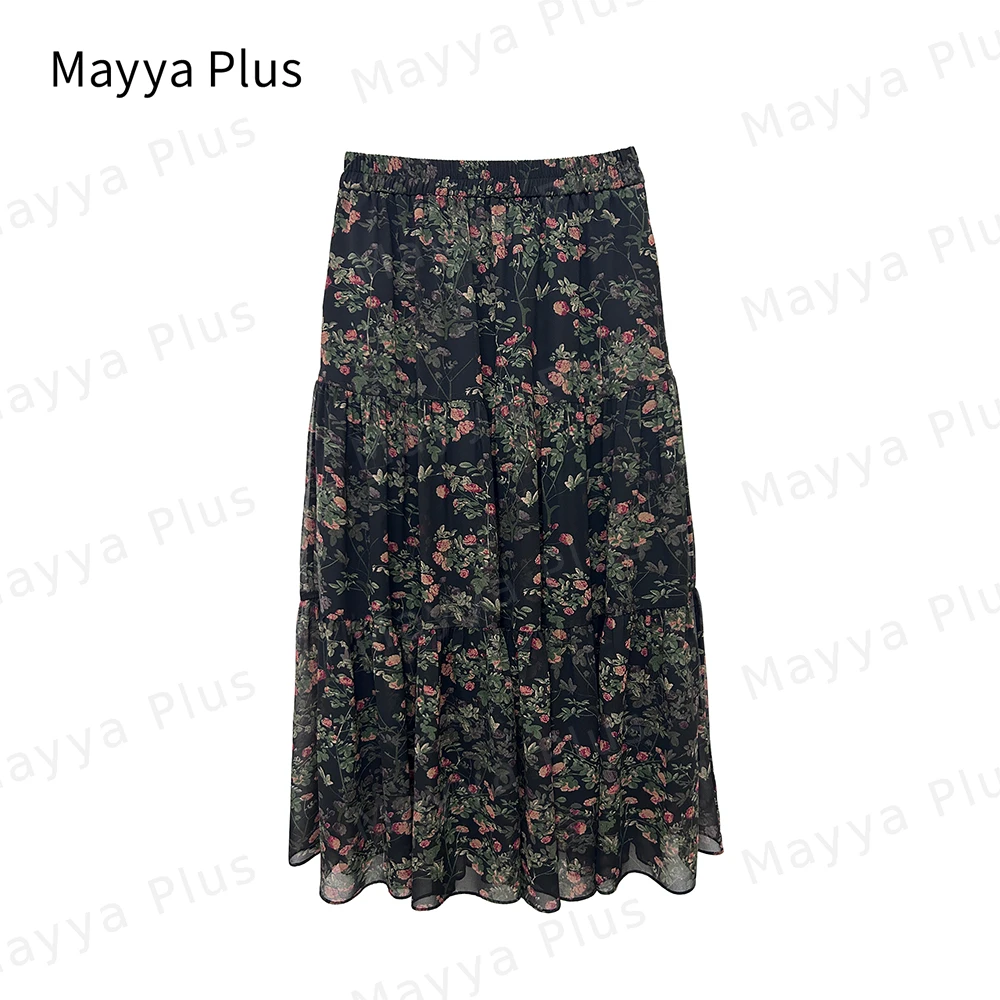【陌上花开】Mayya Plus麦芽生日会法式浪漫碎花百搭半身裙32326738