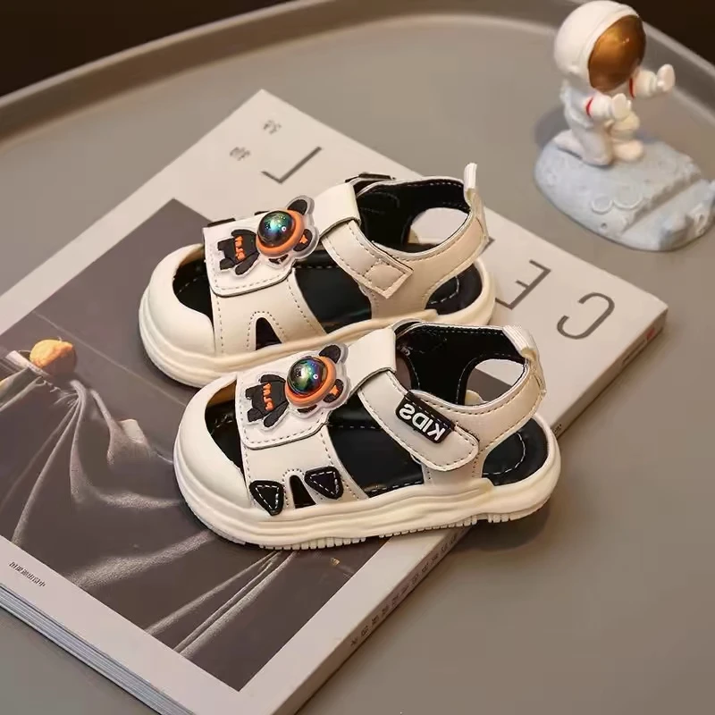 宝宝凉鞋男宝宝学步鞋一岁鞋子软底包头防滑夏季小童男女童沙滩鞋