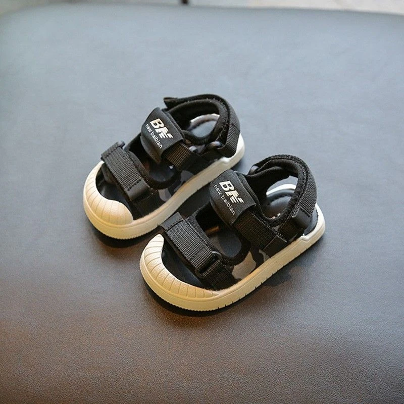 宝宝机能凉鞋夏季1岁2-3软底4小童鞋子儿童沙滩鞋包头男童学步鞋