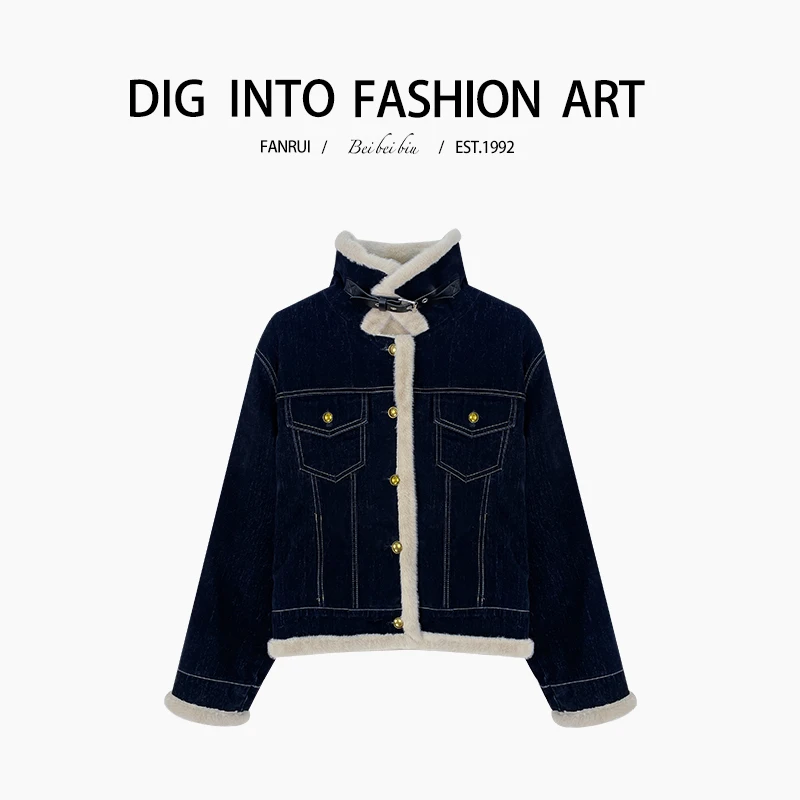 FANRUI/泛芮「海岛时光」皮毛一体轻奢高级感外套大衣B13152