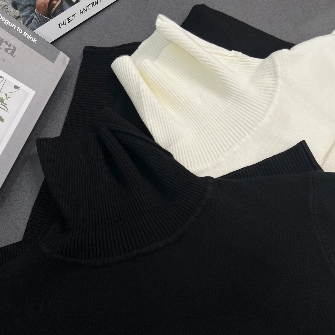 SWNS秋冬重磅简约百搭慵懒风设计抗起球打底毛衣 半高领  高领