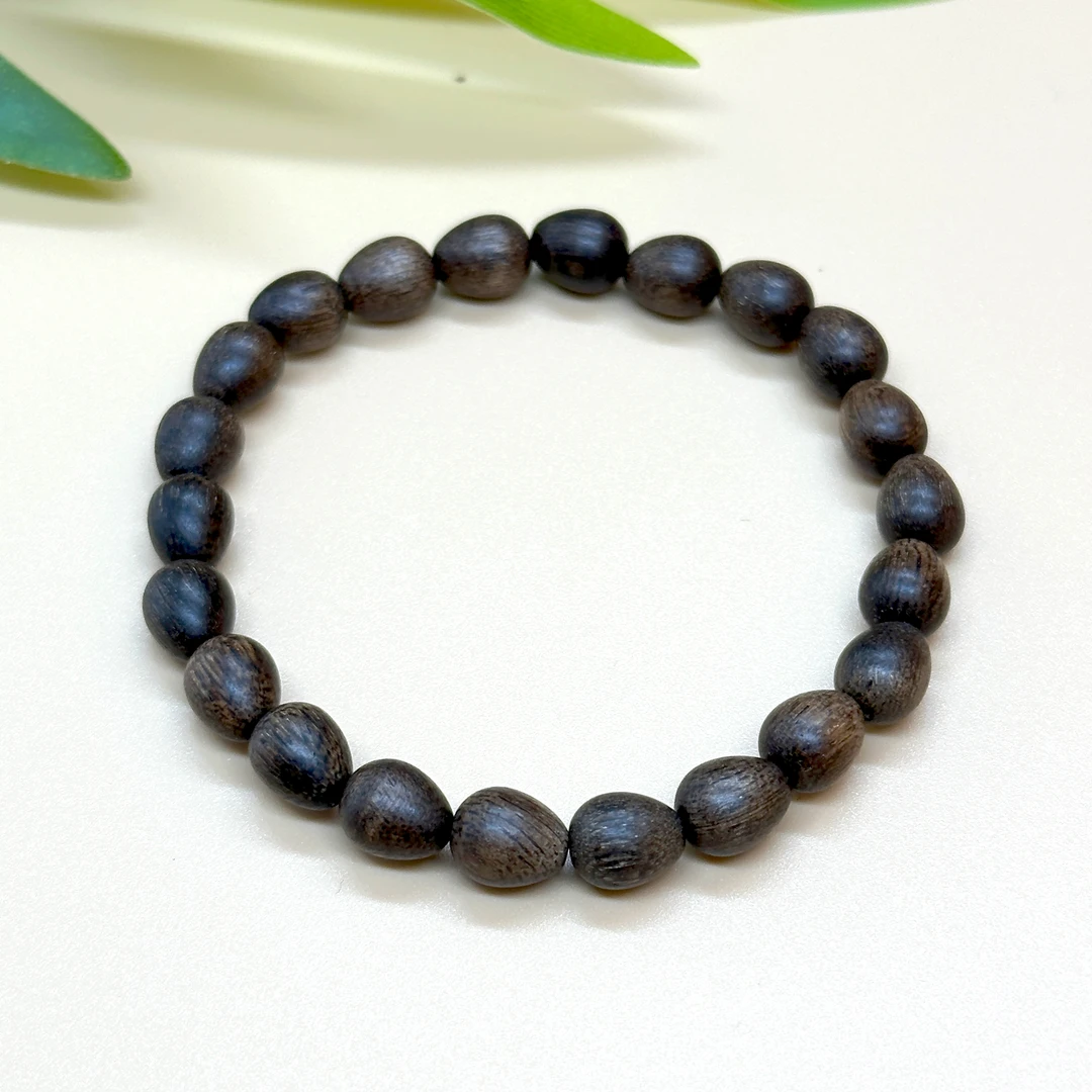 柬埔寨菩萨棋沉水水滴型珠单圈沉香手串（多样性发一件）