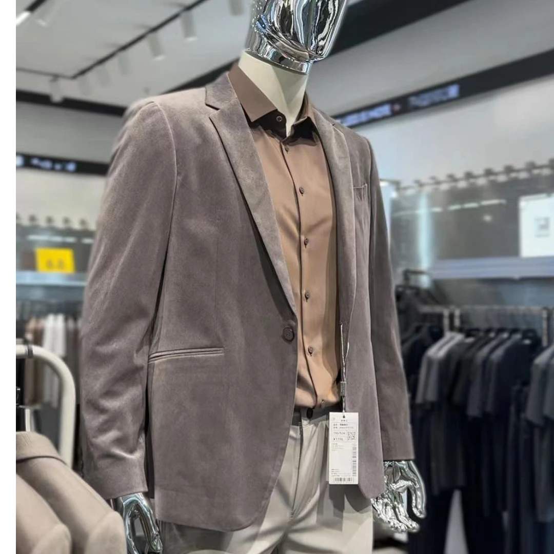 利郎【老钱风】布面提花男士时尚休闲单西服经典商务男款