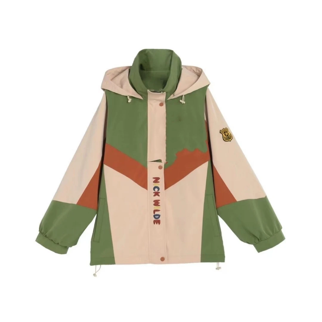 PS紫精灵 朱迪尼克时尚户外休闲情侣连帽宽松潮流冲锋外套