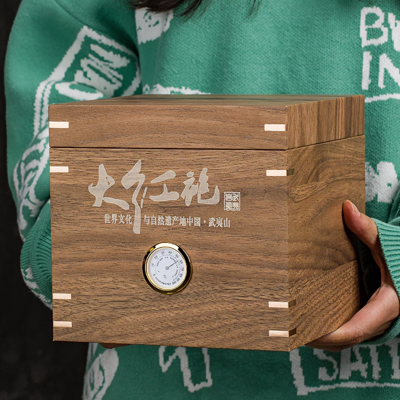 正宗武夷山新茶浓香型散茶大红袍岩茶木纹礼盒装走亲戚送长辈佳品