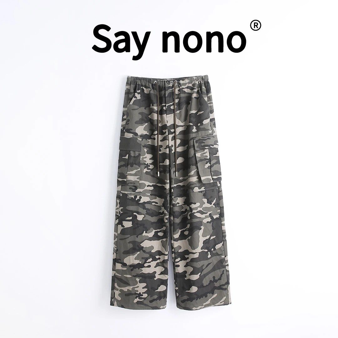 懒猫nono│Saynono 夏季迷彩舒适休闲显瘦纯棉工装裤 -83Q085