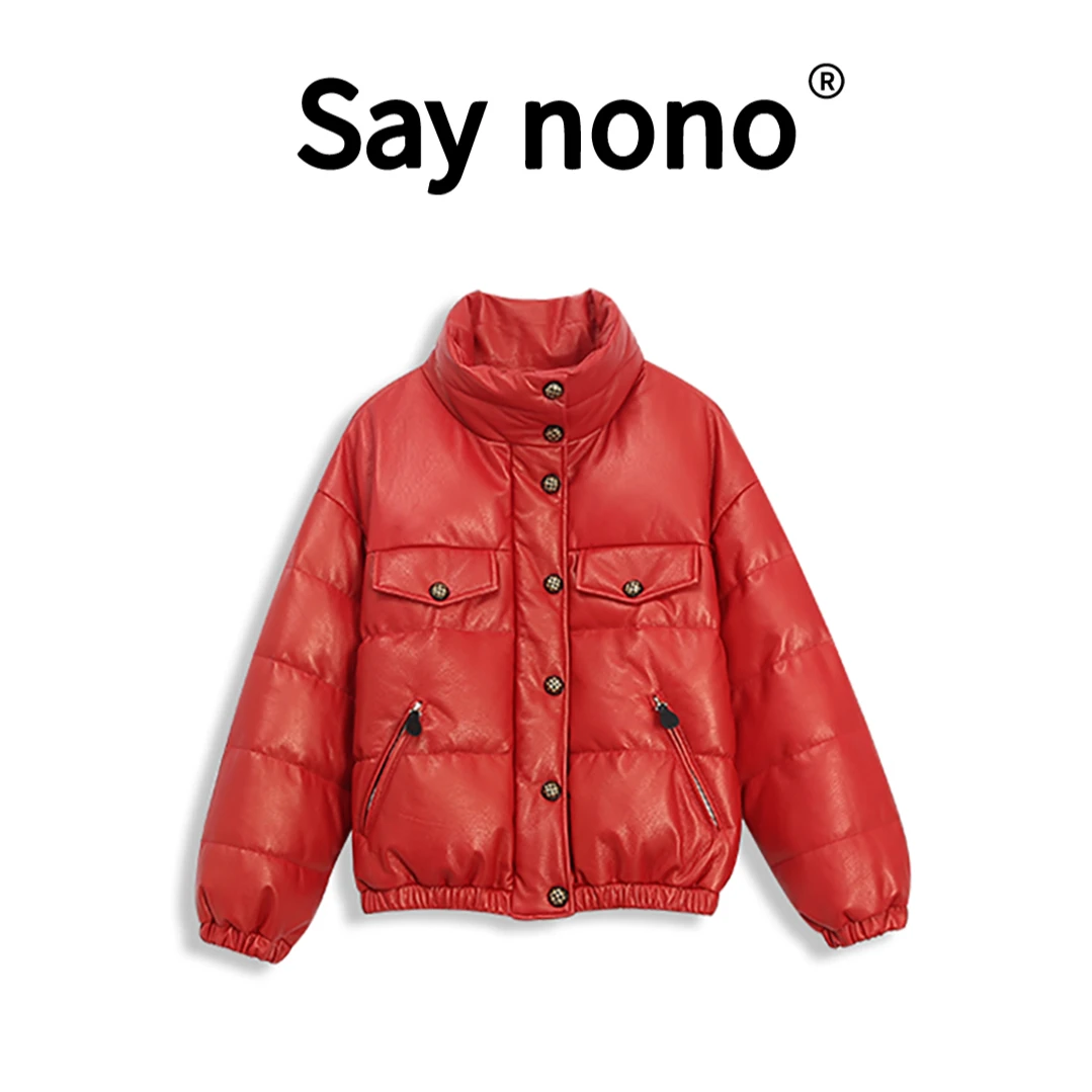 懒猫nono│Saynono 90白鹅绒定制珠光感细纹皮羽绒 /LQZ21240