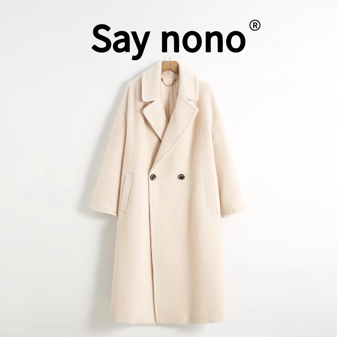 【HONEY AMOR】保暖柔软舒适二粒扣韩版苏力羊驼大衣/HZD515