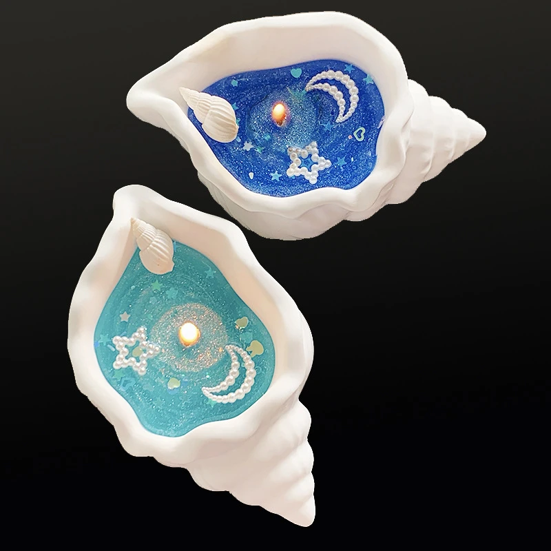 海洋风海螺香薰蜡烛氛围感创意香氛礼盒果冻蜡贝壳海星送男女朋友