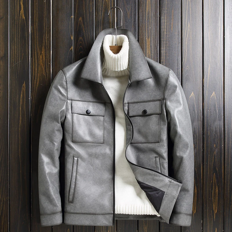 【阿文严选】海宁男士新款秋冬绵羊皮外套