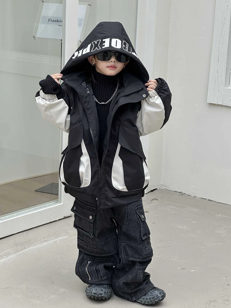 2024冬季新款男童工装三合一棉服外套内胆拆卸百搭韩版时尚潮