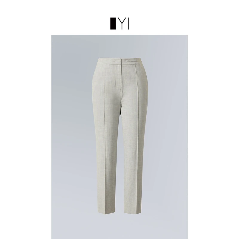 月影灰意大利羊毛精仿九分小脚裤YPA23136ACLB1B3