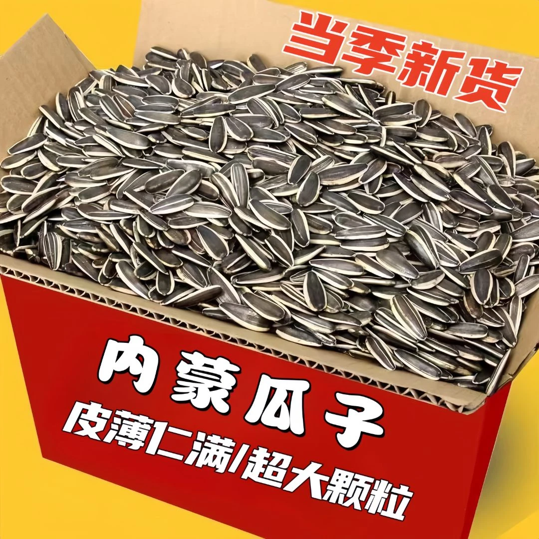 内蒙古葵花瓜子原味大颗粒批发厂家直销开袋即食爆款新货正宗零食