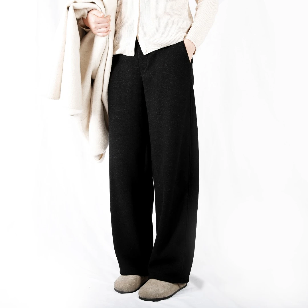 LIV AONTES秋冬新款羊毛弯刀休闲裤