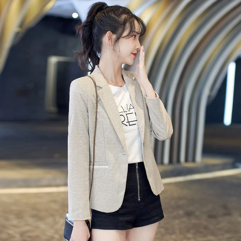 小个子小西装外套女2025春秋季韩版休闲通勤气质短款长袖西服上衣