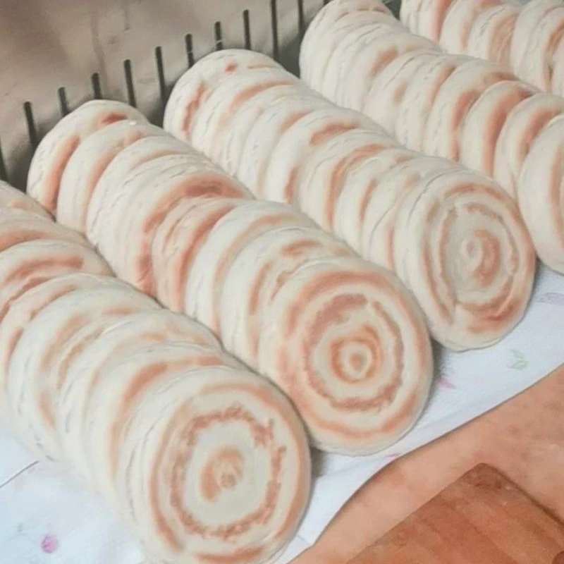 纯手工制作陕西肉夹馍饼胚白吉馍熟商用摆摊正宗西安白吉饼现烤