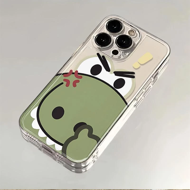 生气鳄鱼华为/苹果/荣耀VIVO小米OPPO/iphone15手机壳透明硅胶软