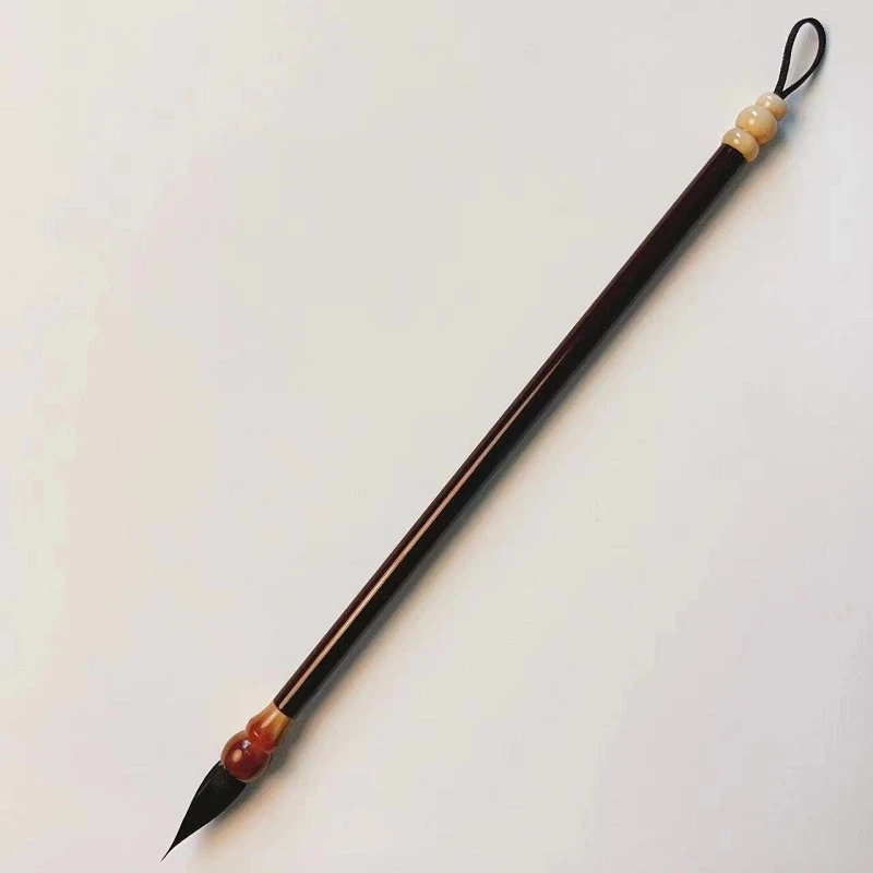 【谢氏笔庄】黑尖紫毫毛笔 红柯檀牛角斗 楷书 隶书 行书 篆书