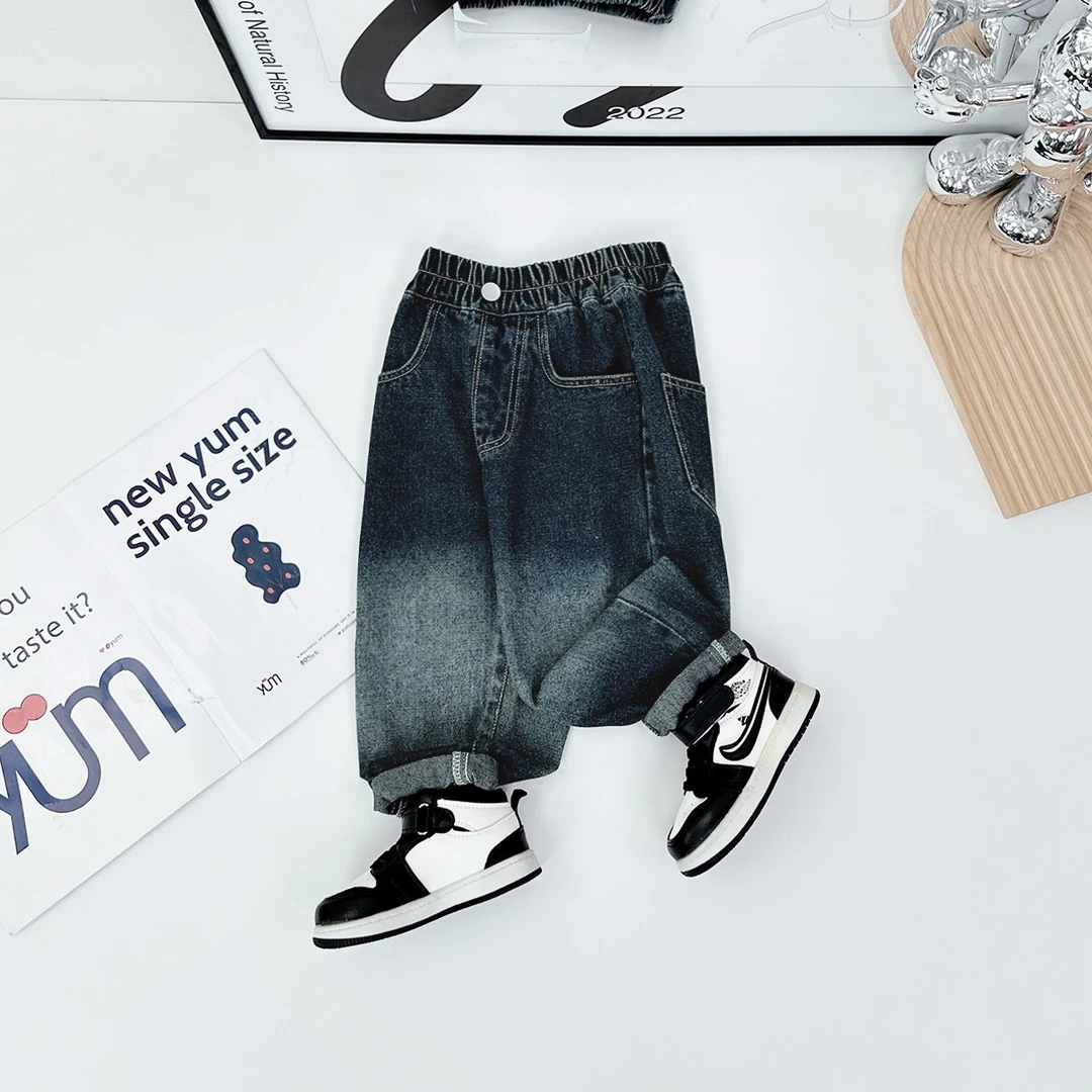 男童裤子春秋款儿童牛仔裤2024新款秋装 D-QYD24026 悠悠童话童装