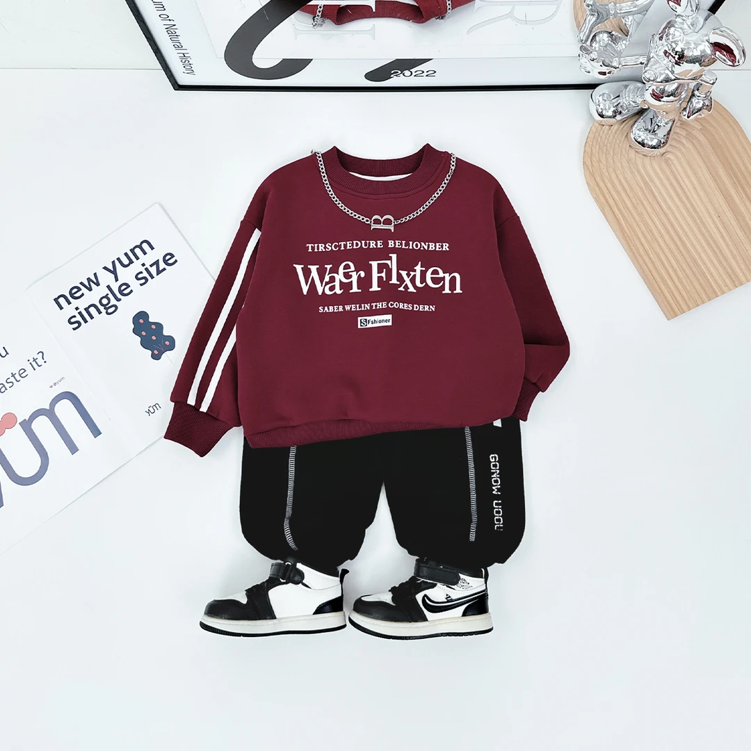 儿童卫衣加绒款长袖2024新款秋冬装男童 D-DMD6200 悠悠童话童装