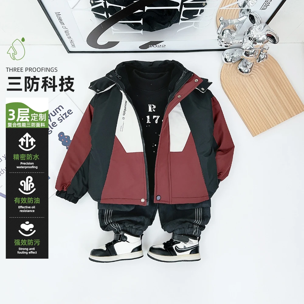 男童上衣两件套三合一套装2024新款秋冬装 D-YC6911 悠悠童话童装