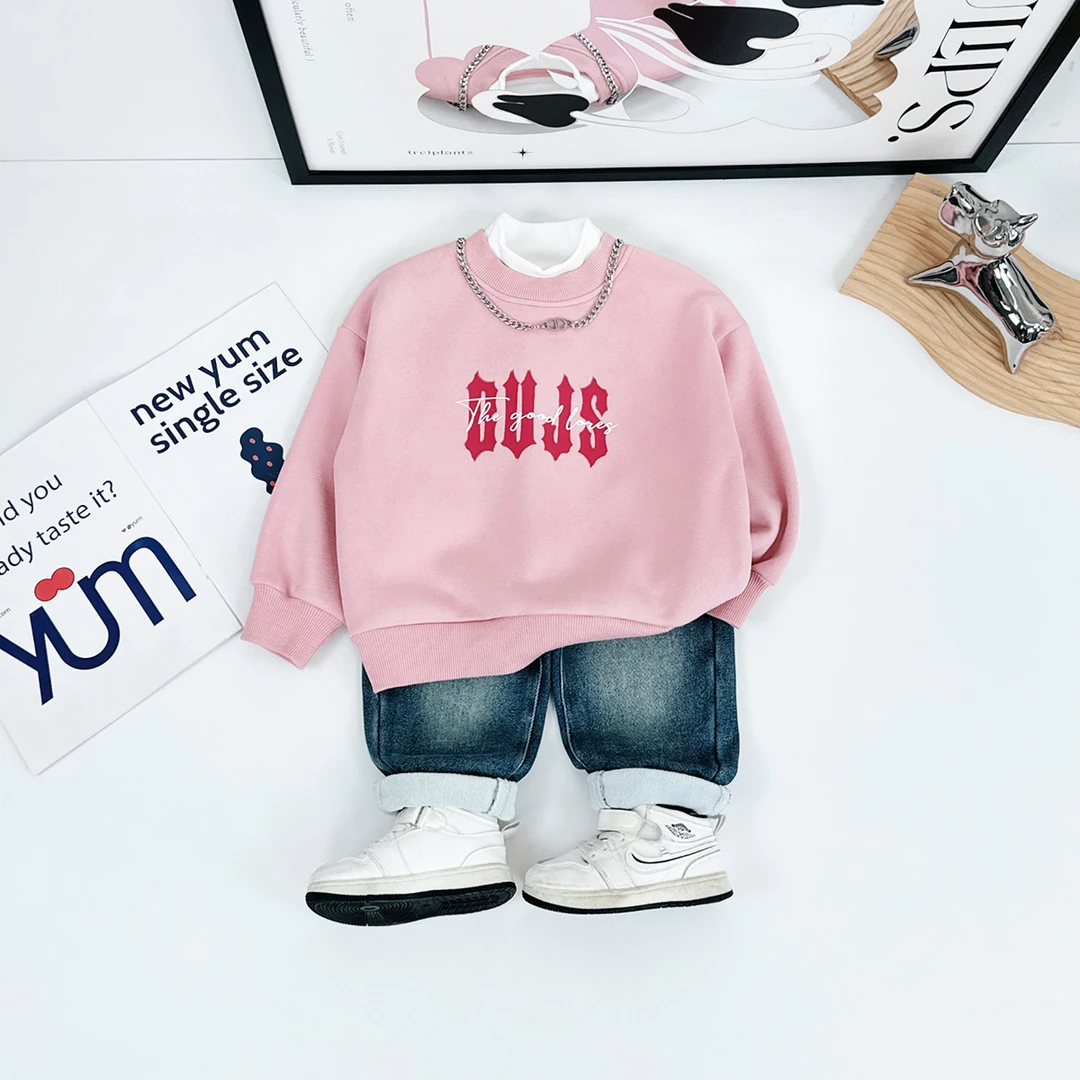 儿童卫衣加绒款长袖2024新款秋冬装男童 D-DMD7136 悠悠童话童装