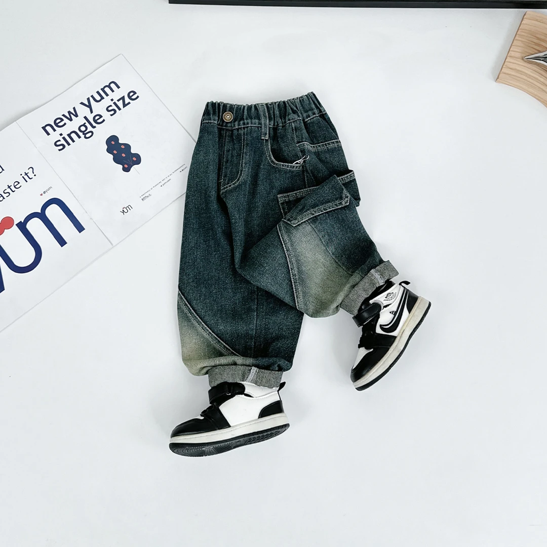 男童裤子春秋款儿童牛仔裤2024新款秋装 D-CXF3363 悠悠童话童装