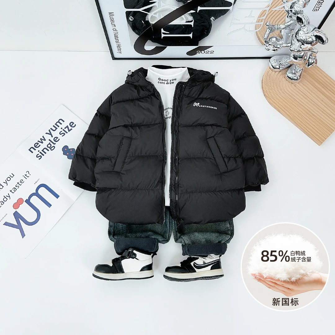 儿童羽绒服男童白鸭绒2024新款保暖秋冬装潮 D-Y005 悠悠童话童装