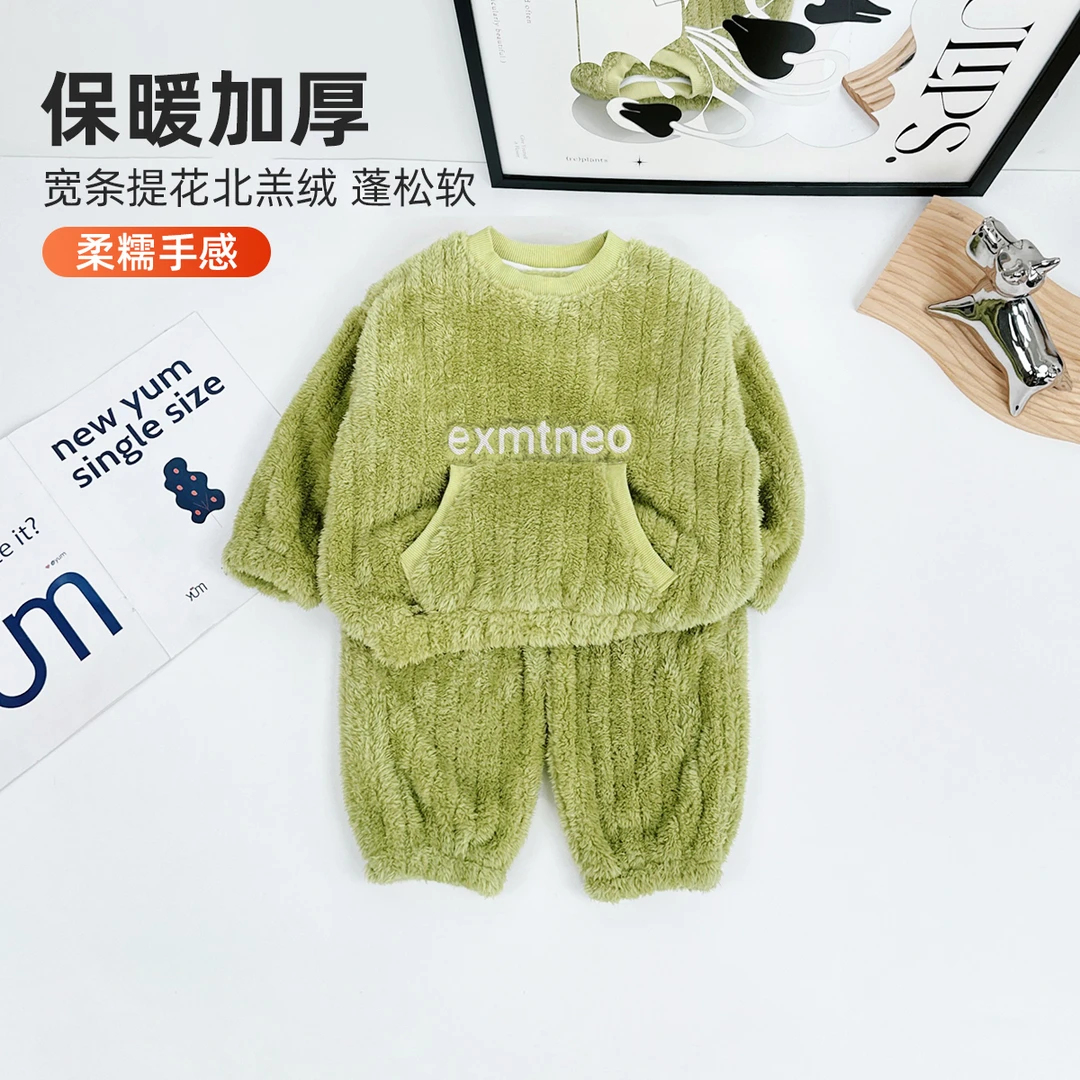 儿童家居服套装男童睡衣2024新款秋冬装 D-DTXT165 悠悠童话童装