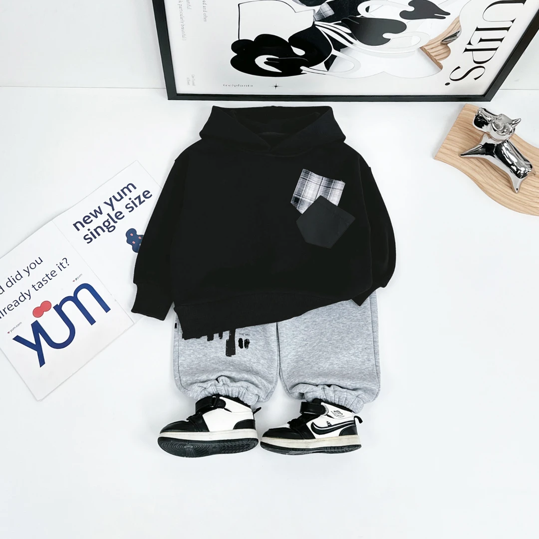 儿童卫衣加绒款连帽2024新款秋冬装男童潮 D-ZM169 悠悠童话童装