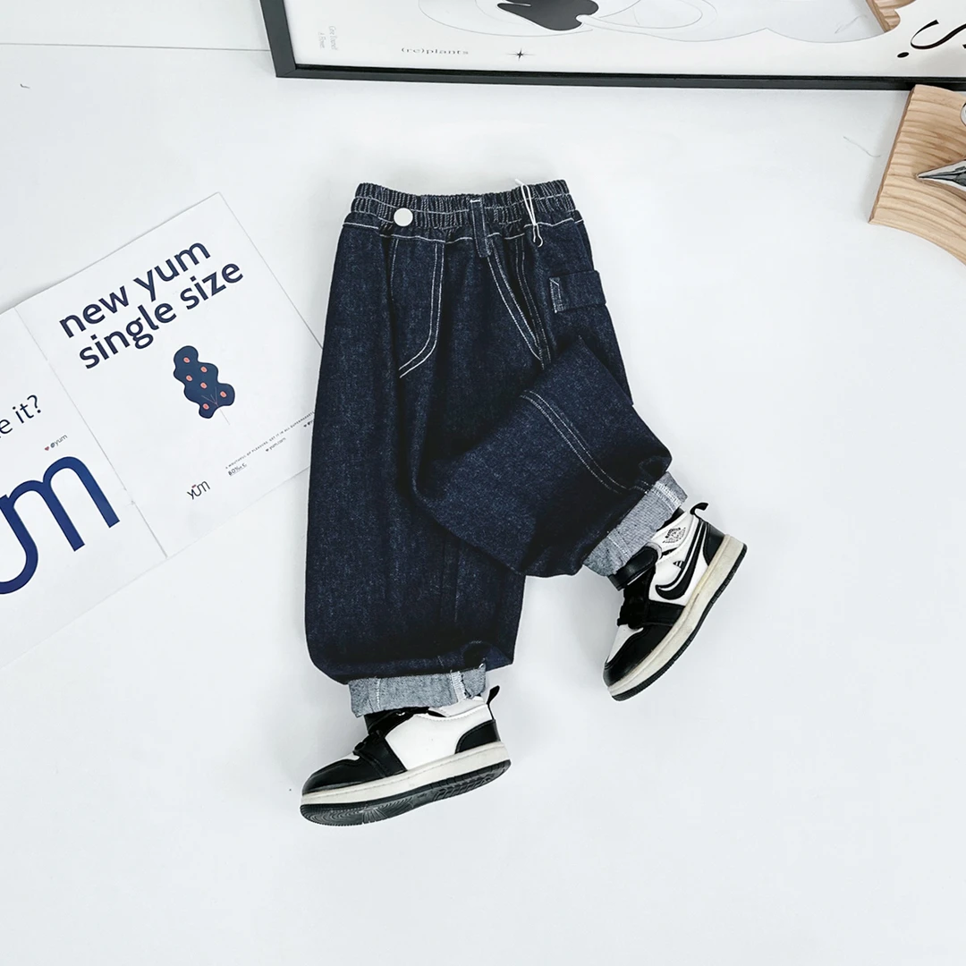 男童裤子春秋款儿童牛仔裤2024新款秋装 D-BQ24080 悠悠童话童装