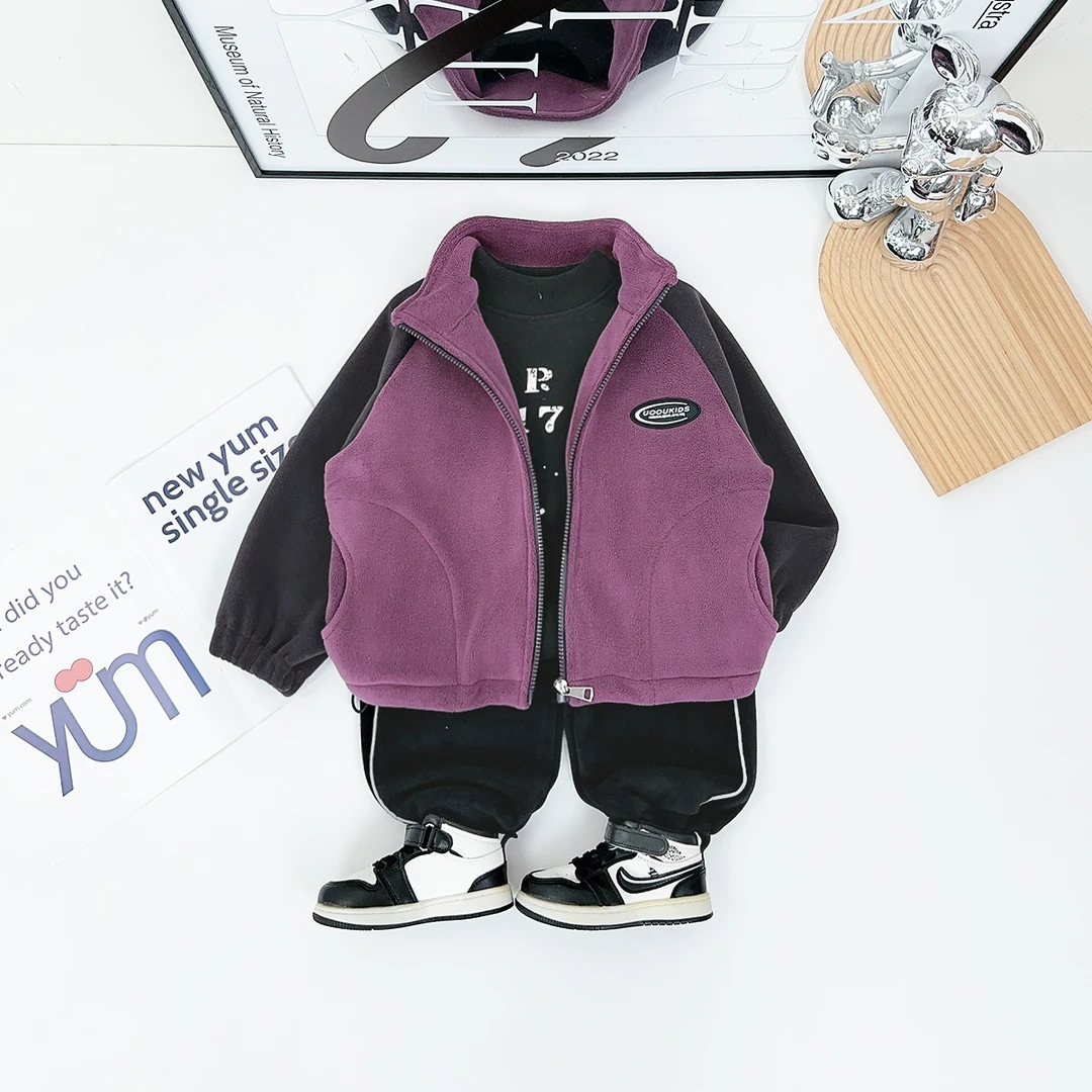 男童加厚外套秋冬款2024新款秋冬装儿童 D-HZ241153 悠悠童话童装