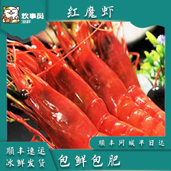新鲜速冻红魔虾 冰鲜发货 新风港发货 包鲜包肥锁鲜 500g