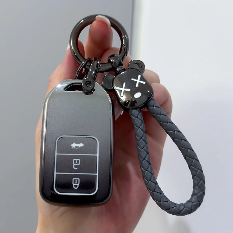 专用于本田汽车钥匙套雅阁思域享域英诗派凌派女士网红包扣保护壳