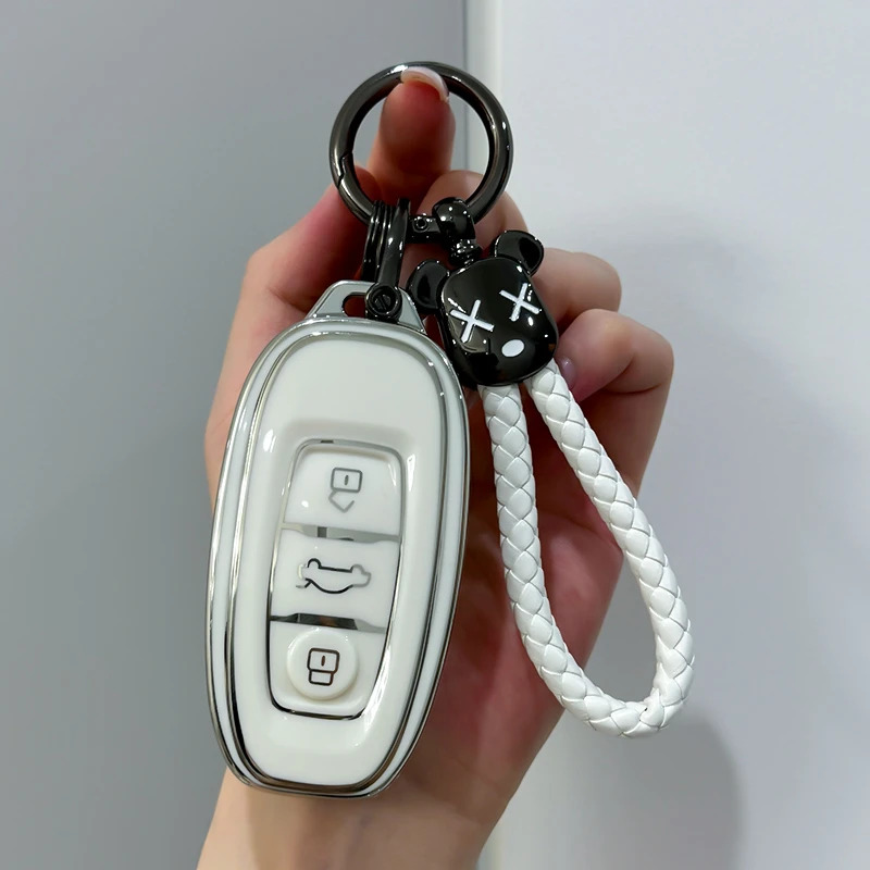 专用红旗h7汽车钥匙套e-qm5包e-hs3扣h5壳h9男e-hs9女hs5改装hs7