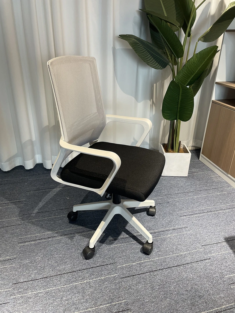 全黑电脑椅学习椅升降椅轮子款弓形架小户型