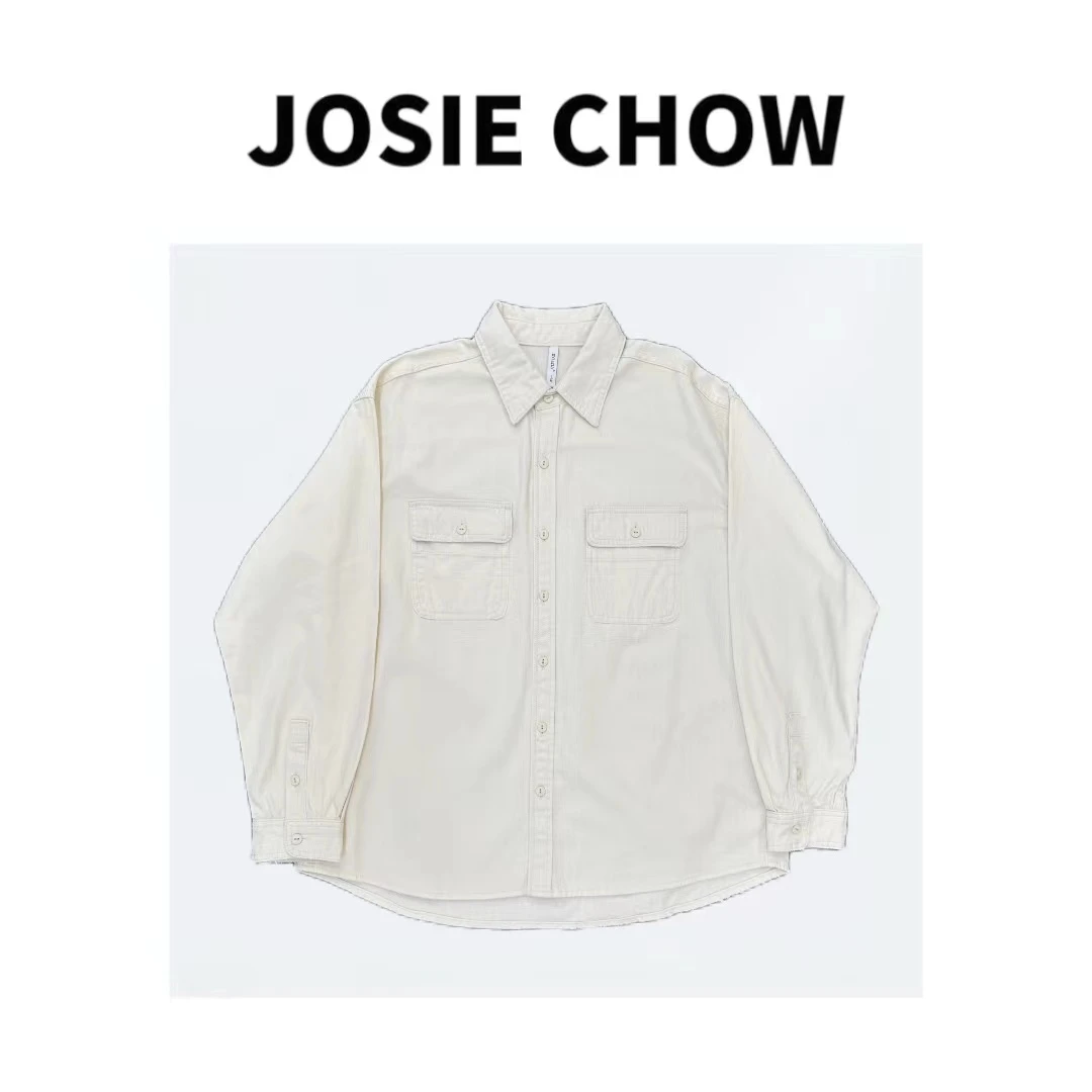 JOSIE CHOW【奶油黄】初秋外缝线休闲衬衫式外套。JC8020A0