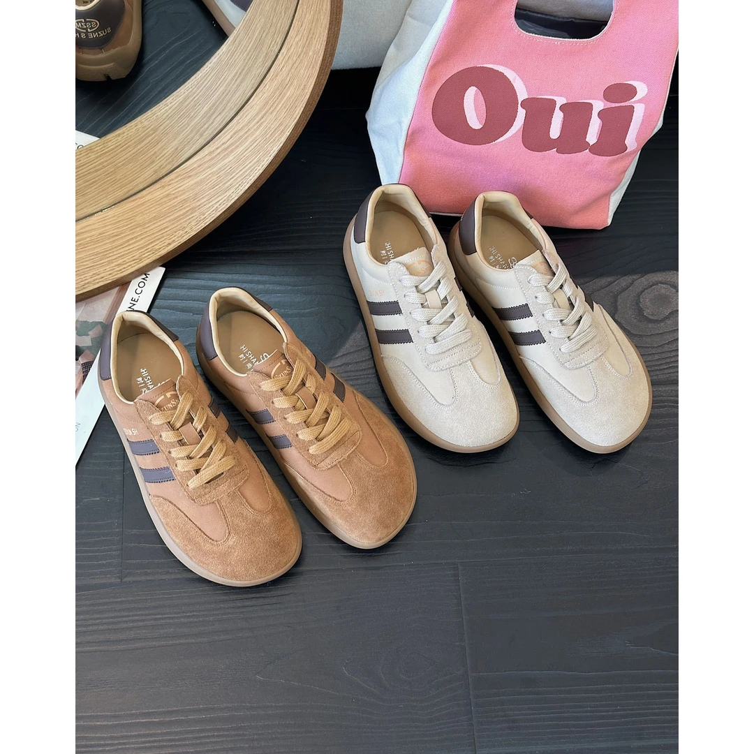 6661休闲百搭圆头系带勃肯女鞋