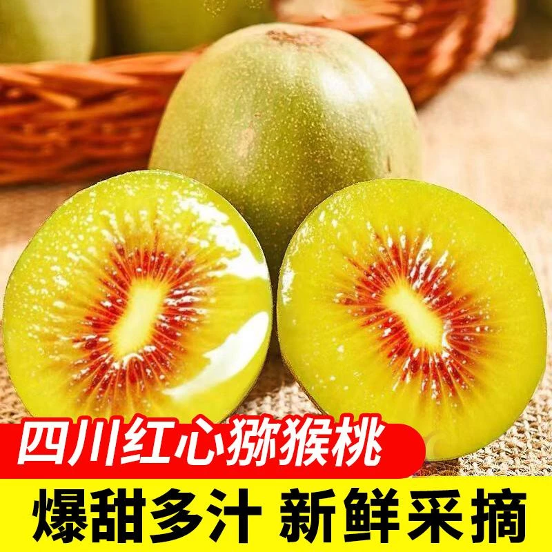 【放软吃】四川蒲江红心猕猴桃奇异果新鲜采摘单果70-130g精品果