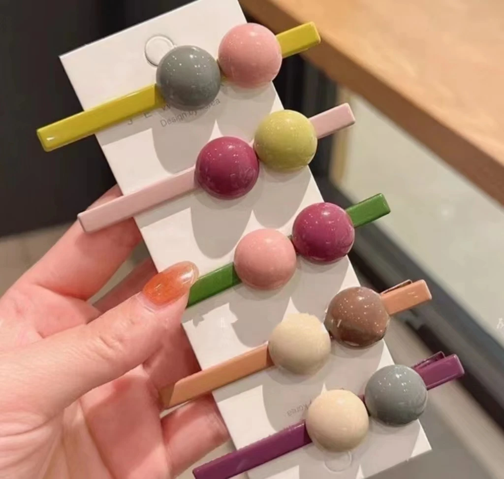 韩国同款糖果色刘海发夹一字夹女侧边夹发卡后脑勺卡子头饰鸭嘴夹