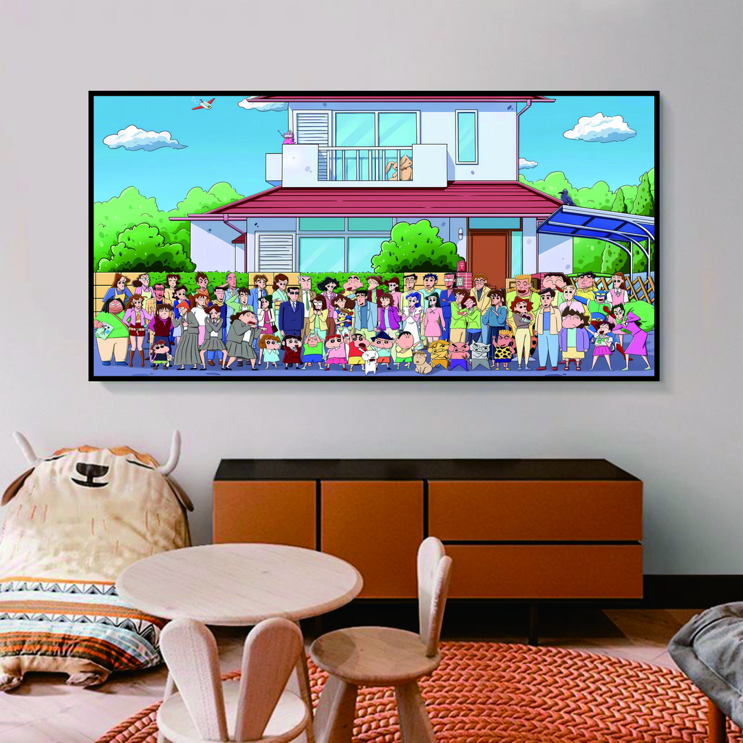 《蜡笔小新》客厅卧室装饰画50*100