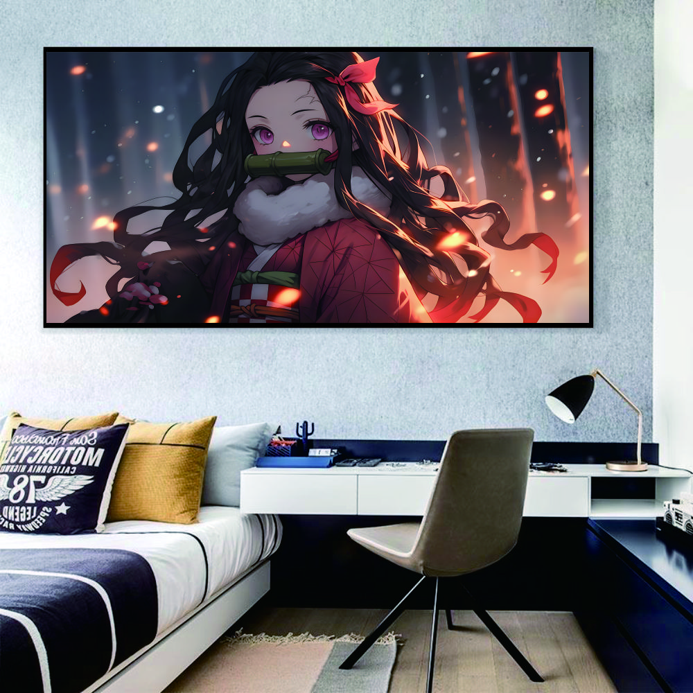 《鬼灭之刃》弥豆子客厅卧室装饰画40-80