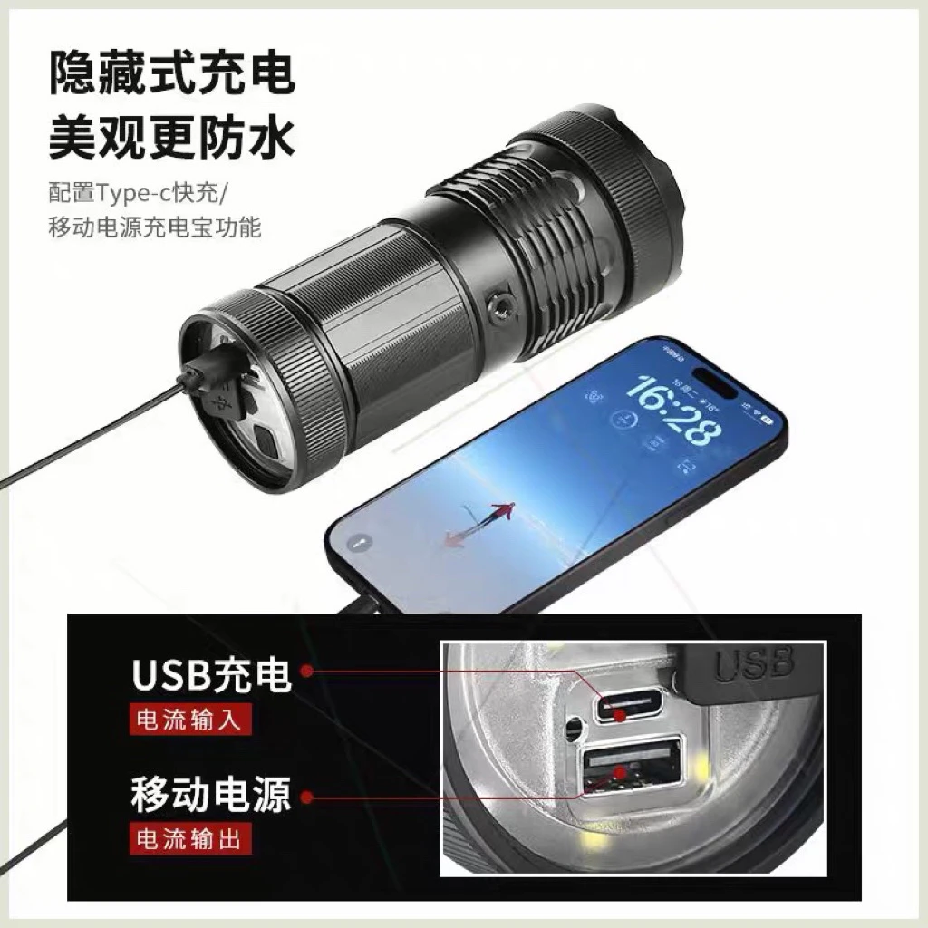 99新  强光变焦手电