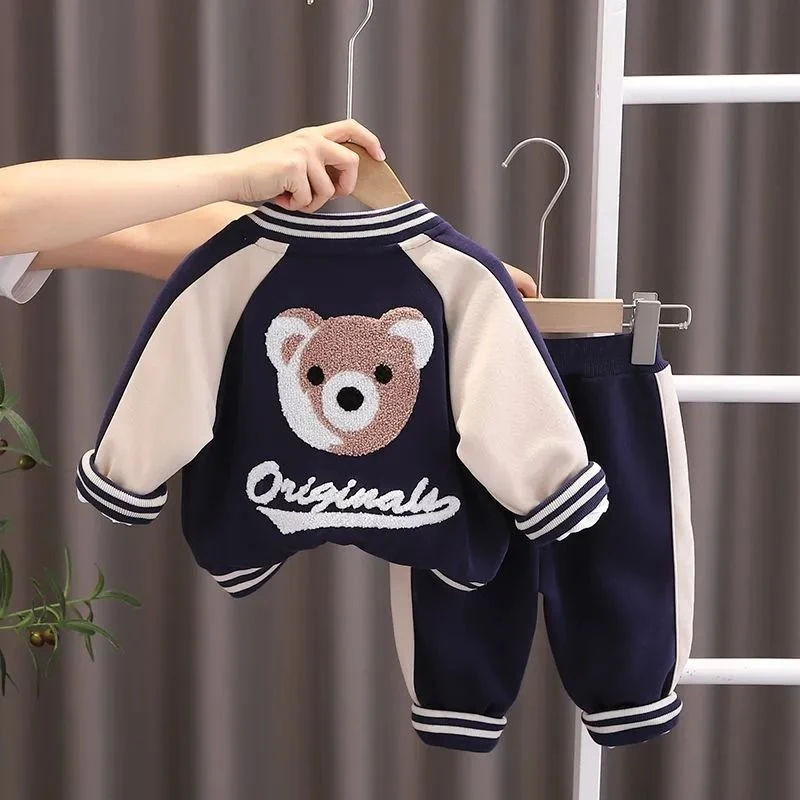 童装男童套装儿童秋装2025新款男宝女宝宝春秋季洋气三件套韩版潮